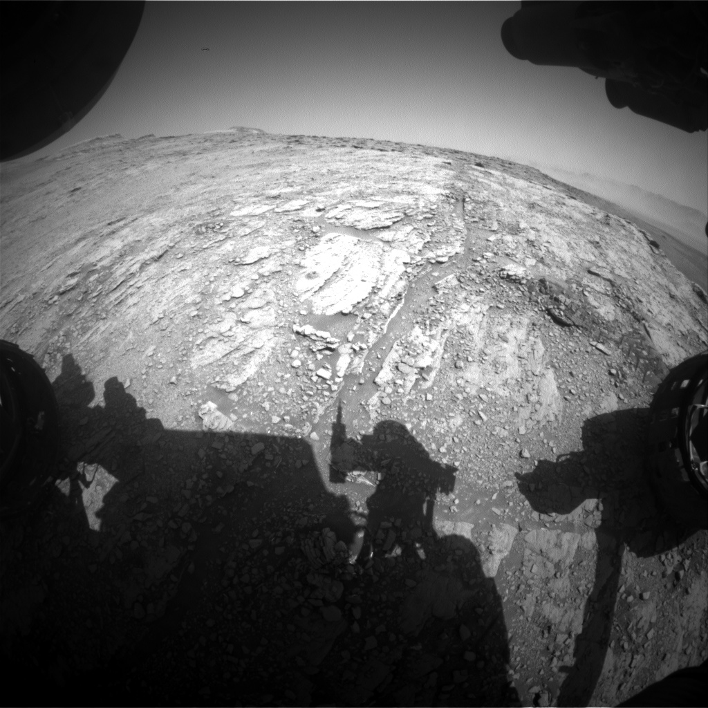 Nasa's Mars rover Curiosity acquired this image using its Front Hazard Avoidance Camera (Front Hazcam) on Sol 2506, at drive 3002, site number 76