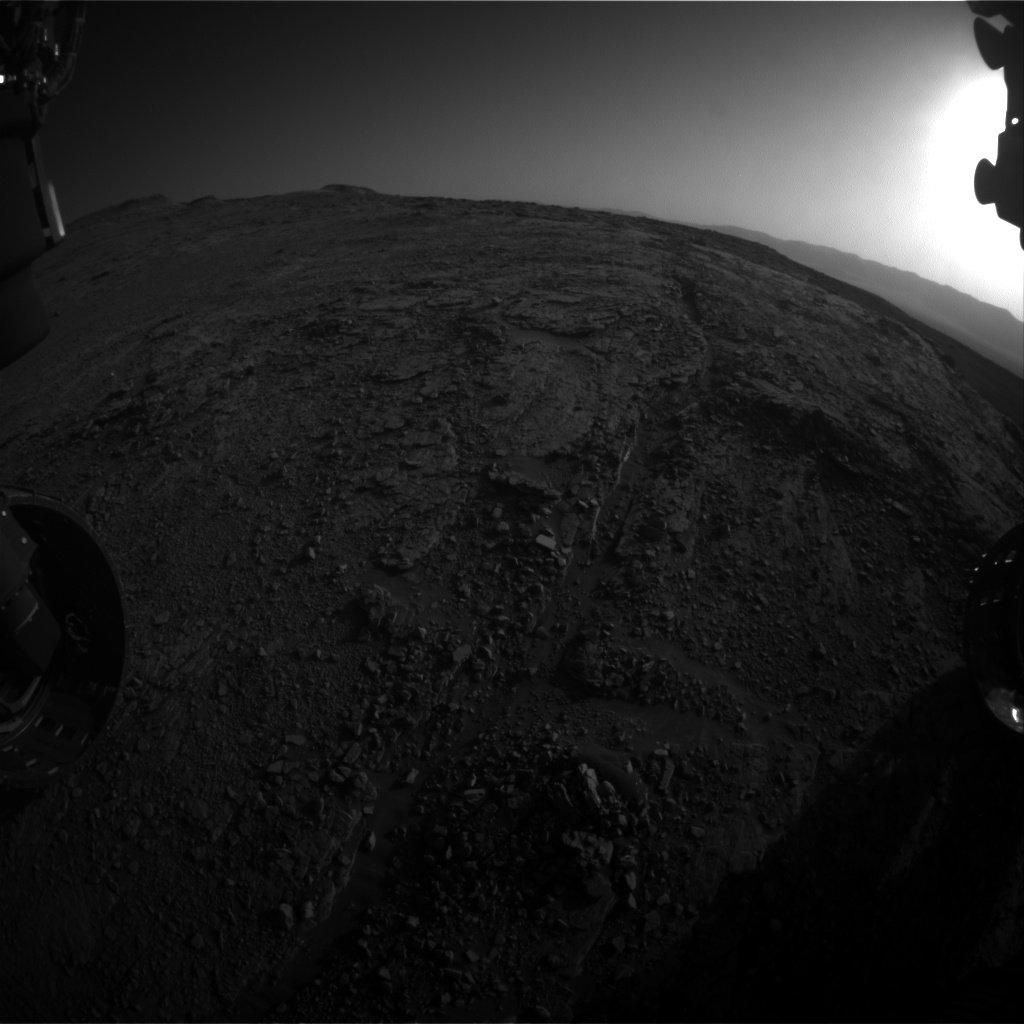 Nasa's Mars rover Curiosity acquired this image using its Front Hazard Avoidance Camera (Front Hazcam) on Sol 2524, at drive 3002, site number 76