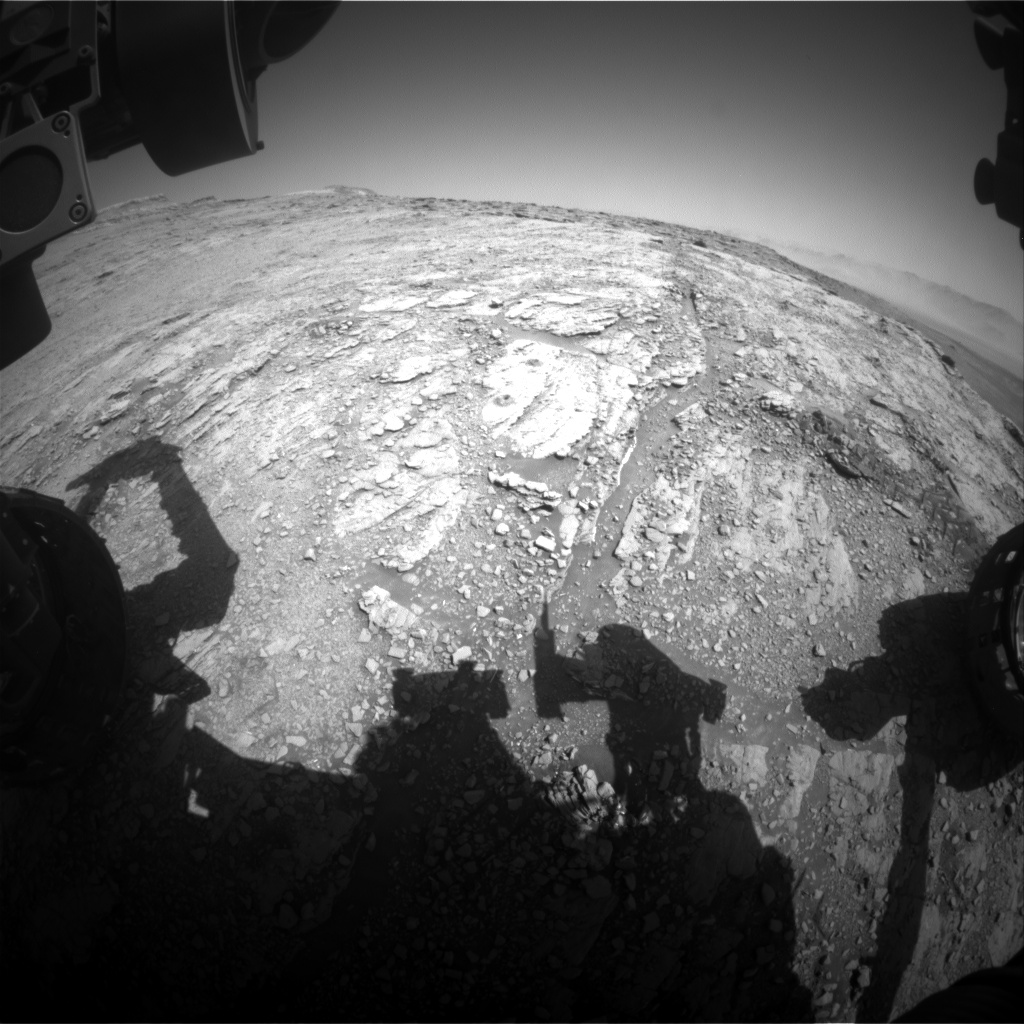 Nasa's Mars rover Curiosity acquired this image using its Front Hazard Avoidance Camera (Front Hazcam) on Sol 2537, at drive 3002, site number 76