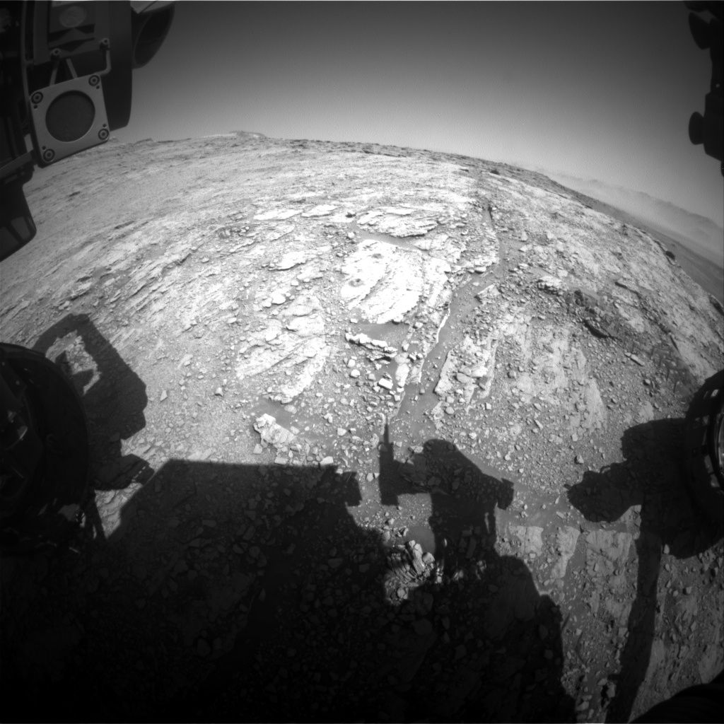 Nasa's Mars rover Curiosity acquired this image using its Front Hazard Avoidance Camera (Front Hazcam) on Sol 2539, at drive 3002, site number 76