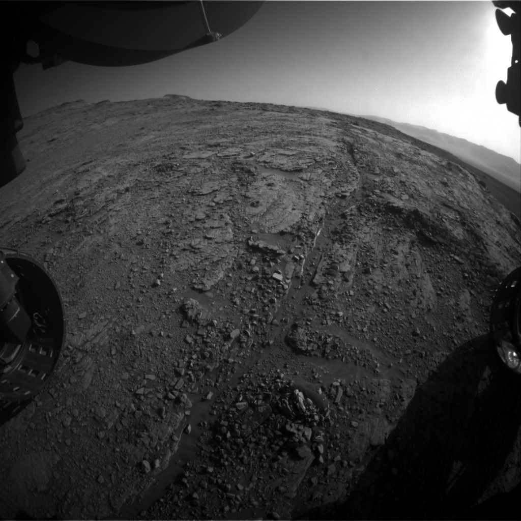 Nasa's Mars rover Curiosity acquired this image using its Front Hazard Avoidance Camera (Front Hazcam) on Sol 2540, at drive 3002, site number 76