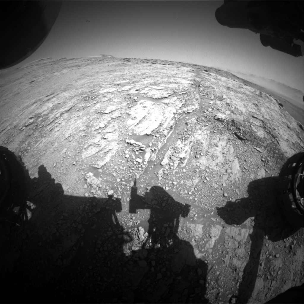 Nasa's Mars rover Curiosity acquired this image using its Front Hazard Avoidance Camera (Front Hazcam) on Sol 2547, at drive 3002, site number 76
