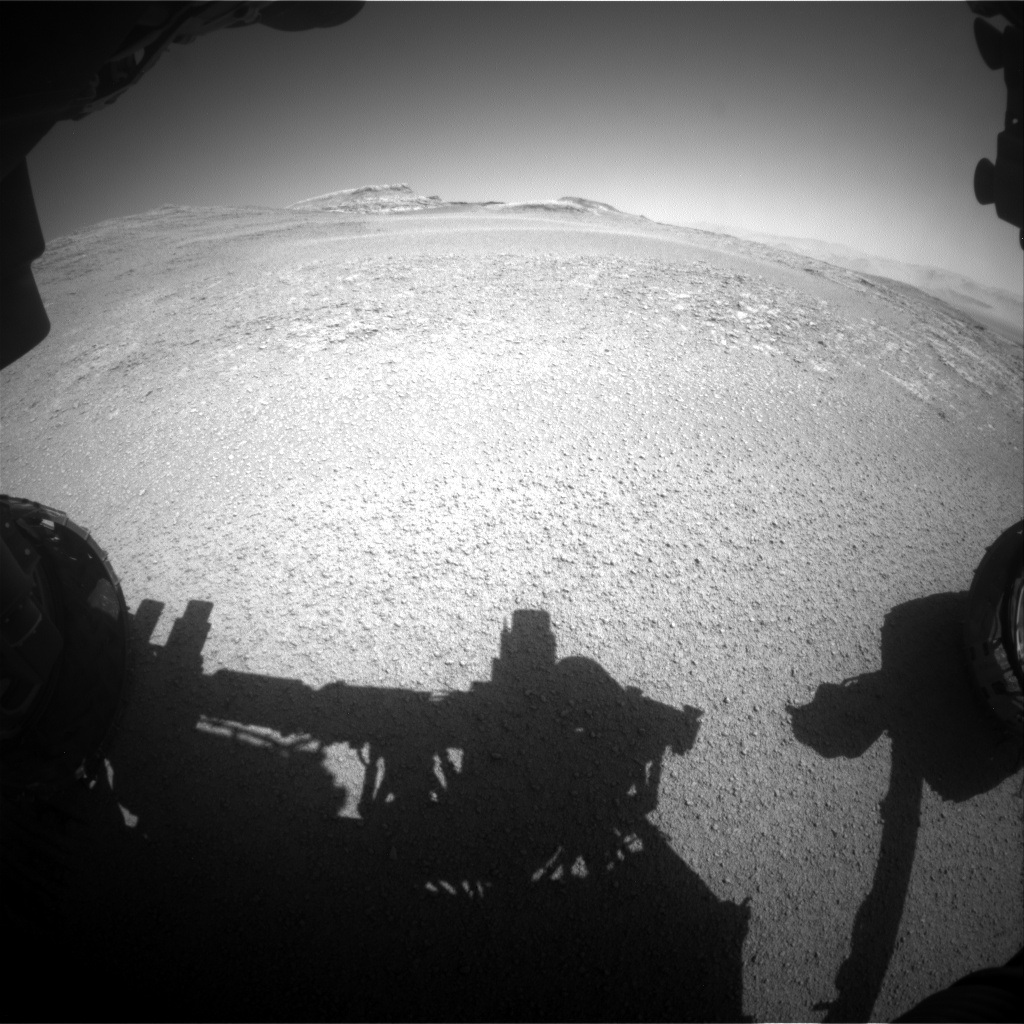Nasa's Mars rover Curiosity acquired this image using its Front Hazard Avoidance Camera (Front Hazcam) on Sol 2556, at drive 18, site number 77