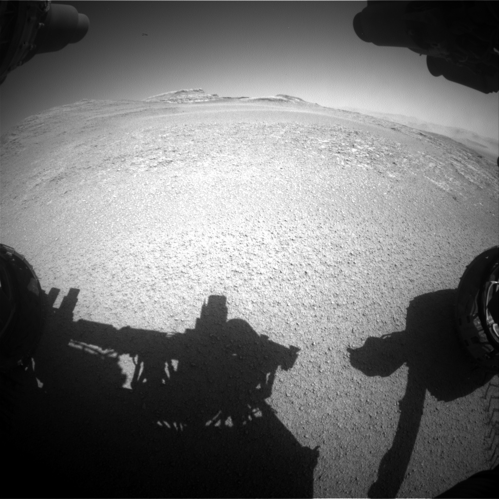 Nasa's Mars rover Curiosity acquired this image using its Front Hazard Avoidance Camera (Front Hazcam) on Sol 2556, at drive 18, site number 77
