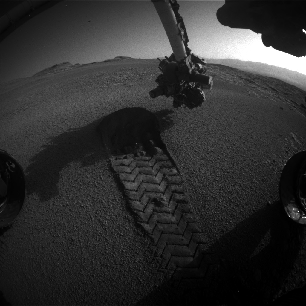 Nasa's Mars rover Curiosity acquired this image using its Front Hazard Avoidance Camera (Front Hazcam) on Sol 2558, at drive 70, site number 77