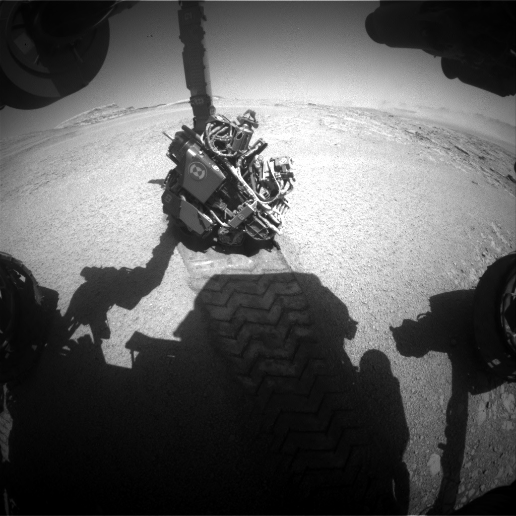 Nasa's Mars rover Curiosity acquired this image using its Front Hazard Avoidance Camera (Front Hazcam) on Sol 2559, at drive 70, site number 77