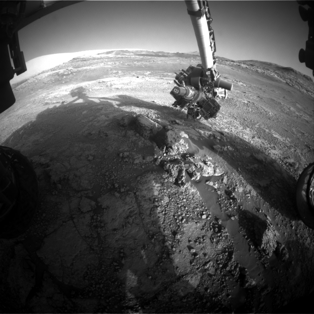Nasa's Mars rover Curiosity acquired this image using its Front Hazard Avoidance Camera (Front Hazcam) on Sol 2567, at drive 574, site number 77