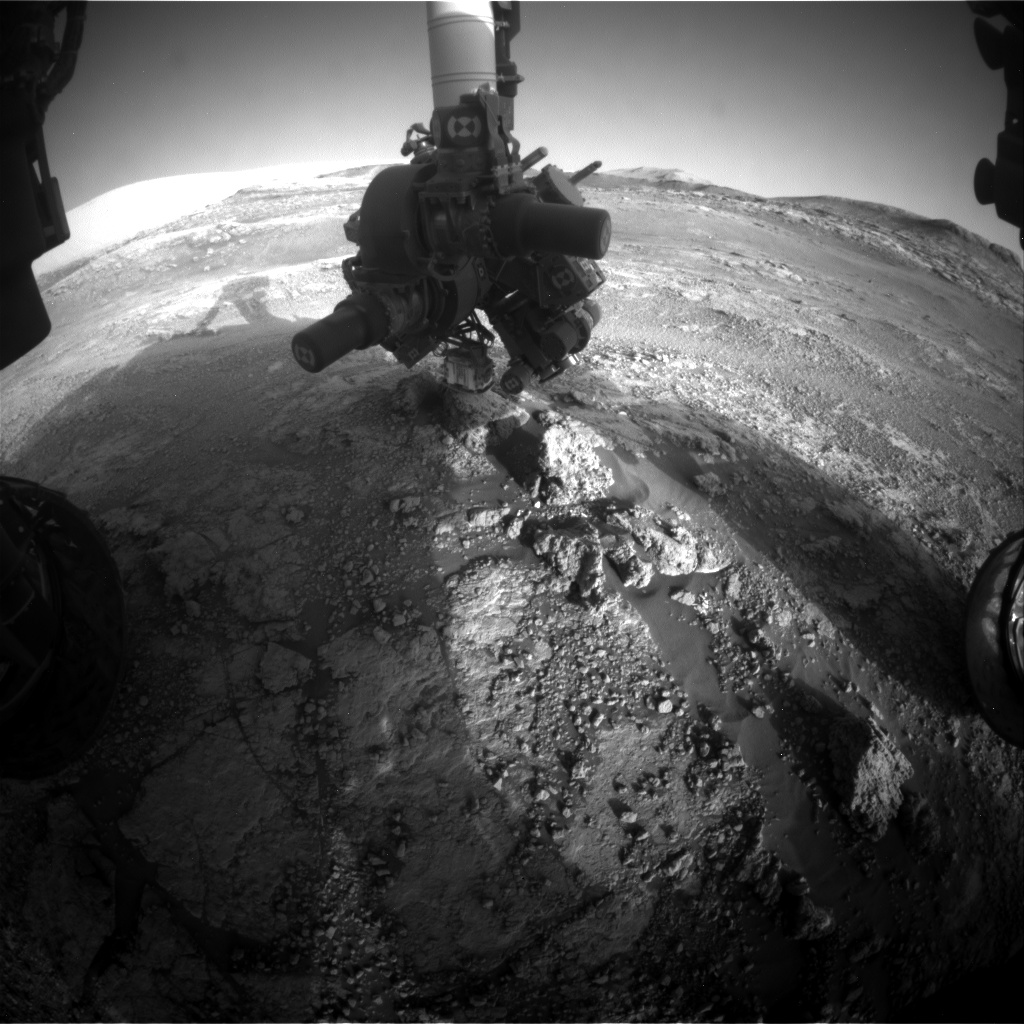 Nasa's Mars rover Curiosity acquired this image using its Front Hazard Avoidance Camera (Front Hazcam) on Sol 2567, at drive 574, site number 77