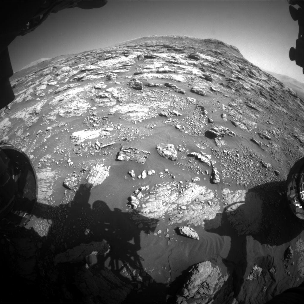 Nasa's Mars rover Curiosity acquired this image using its Front Hazard Avoidance Camera (Front Hazcam) on Sol 2570, at drive 964, site number 77