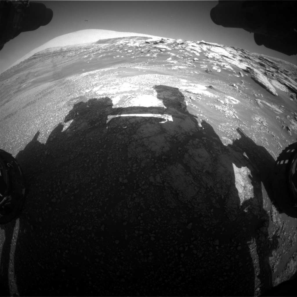 Nasa's Mars rover Curiosity acquired this image using its Front Hazard Avoidance Camera (Front Hazcam) on Sol 2575, at drive 1416, site number 77