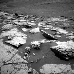 Nasa's Mars rover Curiosity acquired this image using its Left Navigation Camera on Sol 2575, at drive 1088, site number 77