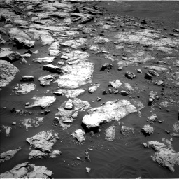 Nasa's Mars rover Curiosity acquired this image using its Left Navigation Camera on Sol 2575, at drive 1136, site number 77