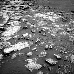 Nasa's Mars rover Curiosity acquired this image using its Left Navigation Camera on Sol 2575, at drive 1142, site number 77