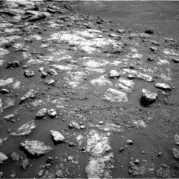 Nasa's Mars rover Curiosity acquired this image using its Left Navigation Camera on Sol 2575, at drive 1148, site number 77
