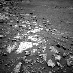 Nasa's Mars rover Curiosity acquired this image using its Left Navigation Camera on Sol 2575, at drive 1166, site number 77