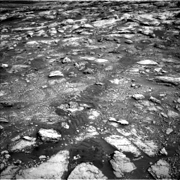 Nasa's Mars rover Curiosity acquired this image using its Left Navigation Camera on Sol 2575, at drive 1226, site number 77