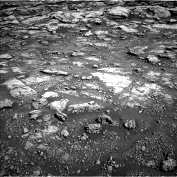 Nasa's Mars rover Curiosity acquired this image using its Left Navigation Camera on Sol 2575, at drive 1250, site number 77