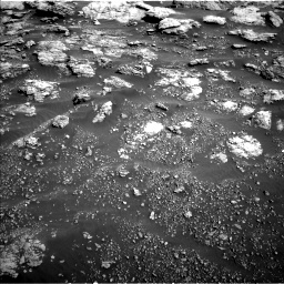 Nasa's Mars rover Curiosity acquired this image using its Left Navigation Camera on Sol 2575, at drive 1310, site number 77