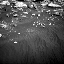 Nasa's Mars rover Curiosity acquired this image using its Left Navigation Camera on Sol 2575, at drive 1334, site number 77