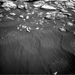 Nasa's Mars rover Curiosity acquired this image using its Left Navigation Camera on Sol 2575, at drive 1340, site number 77