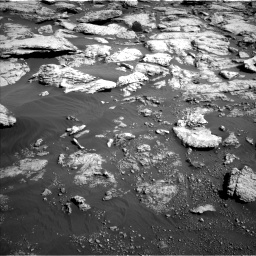 Nasa's Mars rover Curiosity acquired this image using its Left Navigation Camera on Sol 2575, at drive 1406, site number 77