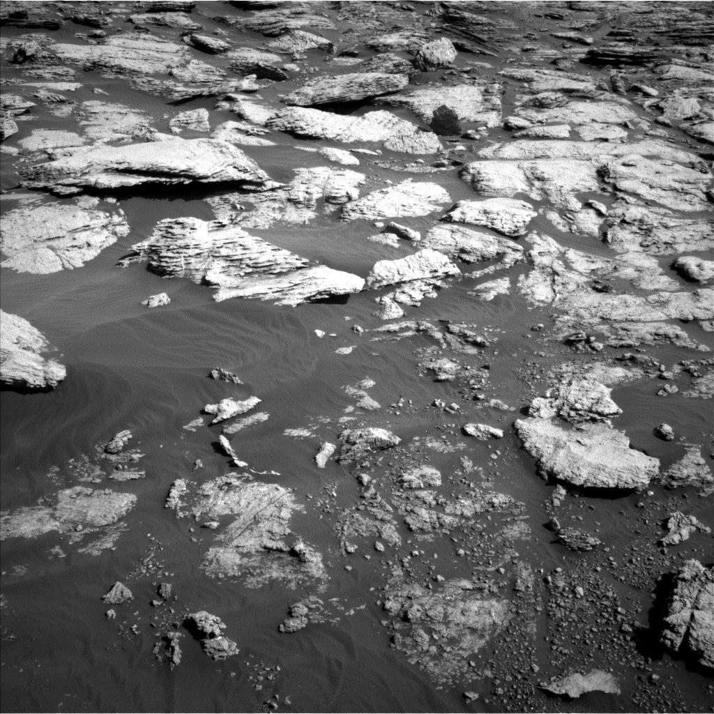 Nasa's Mars rover Curiosity acquired this image using its Left Navigation Camera on Sol 2575, at drive 1416, site number 77