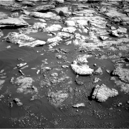 Nasa's Mars rover Curiosity acquired this image using its Right Navigation Camera on Sol 2575, at drive 1406, site number 77