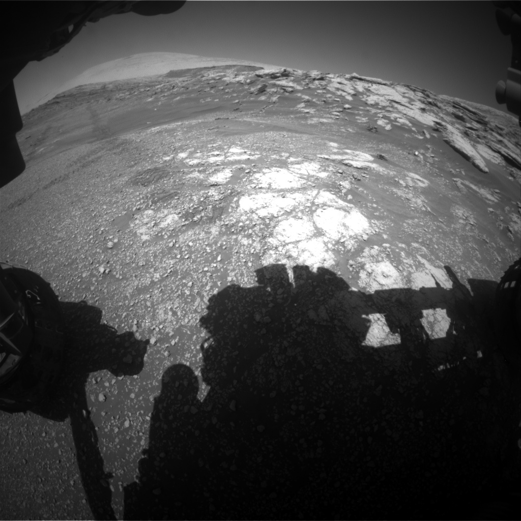 Nasa's Mars rover Curiosity acquired this image using its Front Hazard Avoidance Camera (Front Hazcam) on Sol 2576, at drive 1416, site number 77