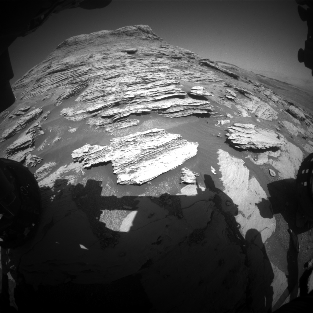 Nasa's Mars rover Curiosity acquired this image using its Front Hazard Avoidance Camera (Front Hazcam) on Sol 2578, at drive 1560, site number 77