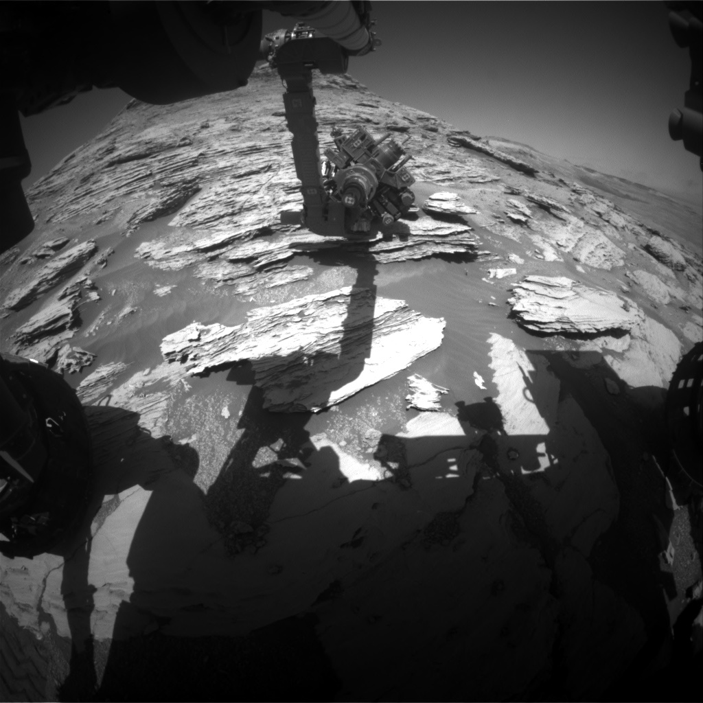 Nasa's Mars rover Curiosity acquired this image using its Front Hazard Avoidance Camera (Front Hazcam) on Sol 2582, at drive 1560, site number 77