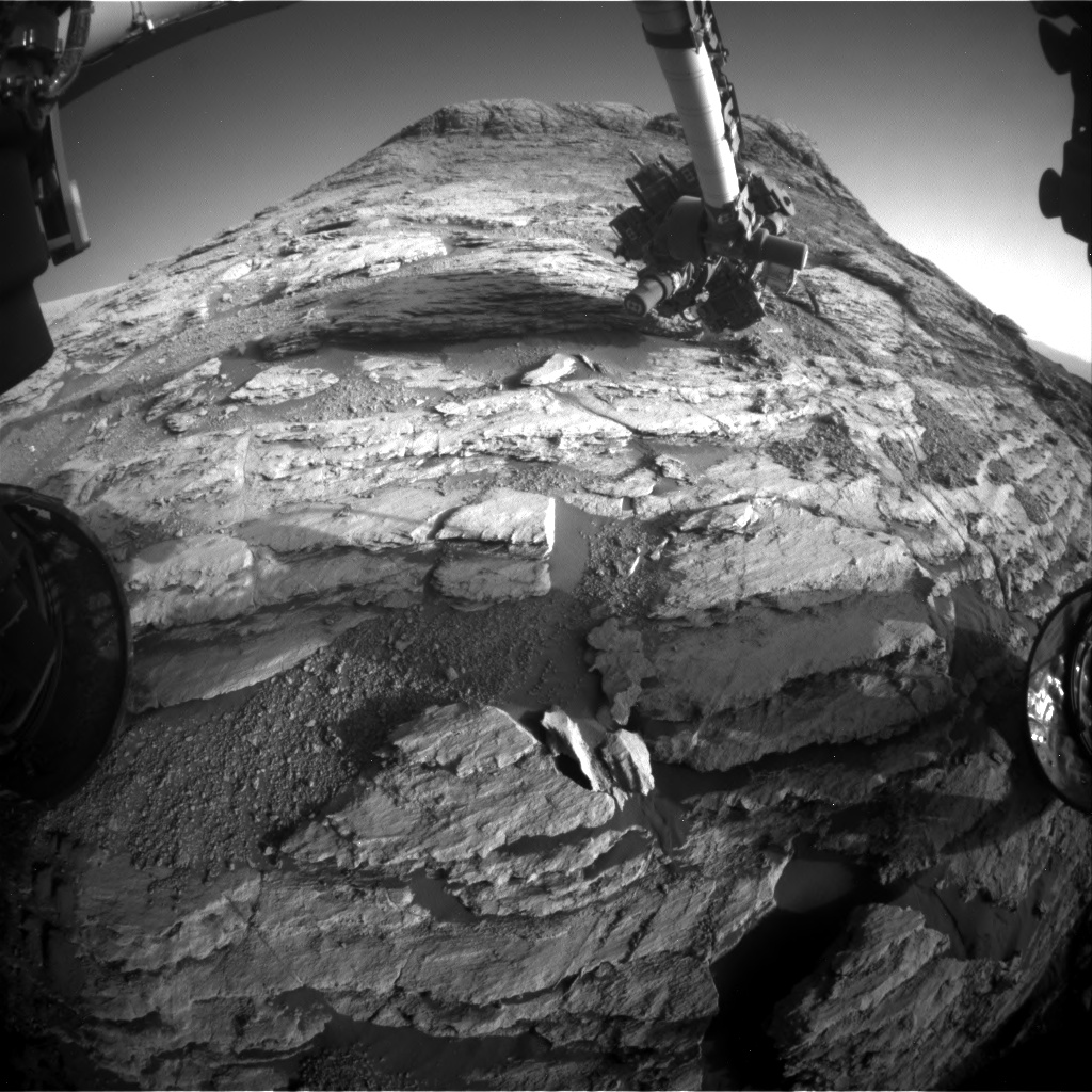 Nasa's Mars rover Curiosity acquired this image using its Front Hazard Avoidance Camera (Front Hazcam) on Sol 2583, at drive 1626, site number 77