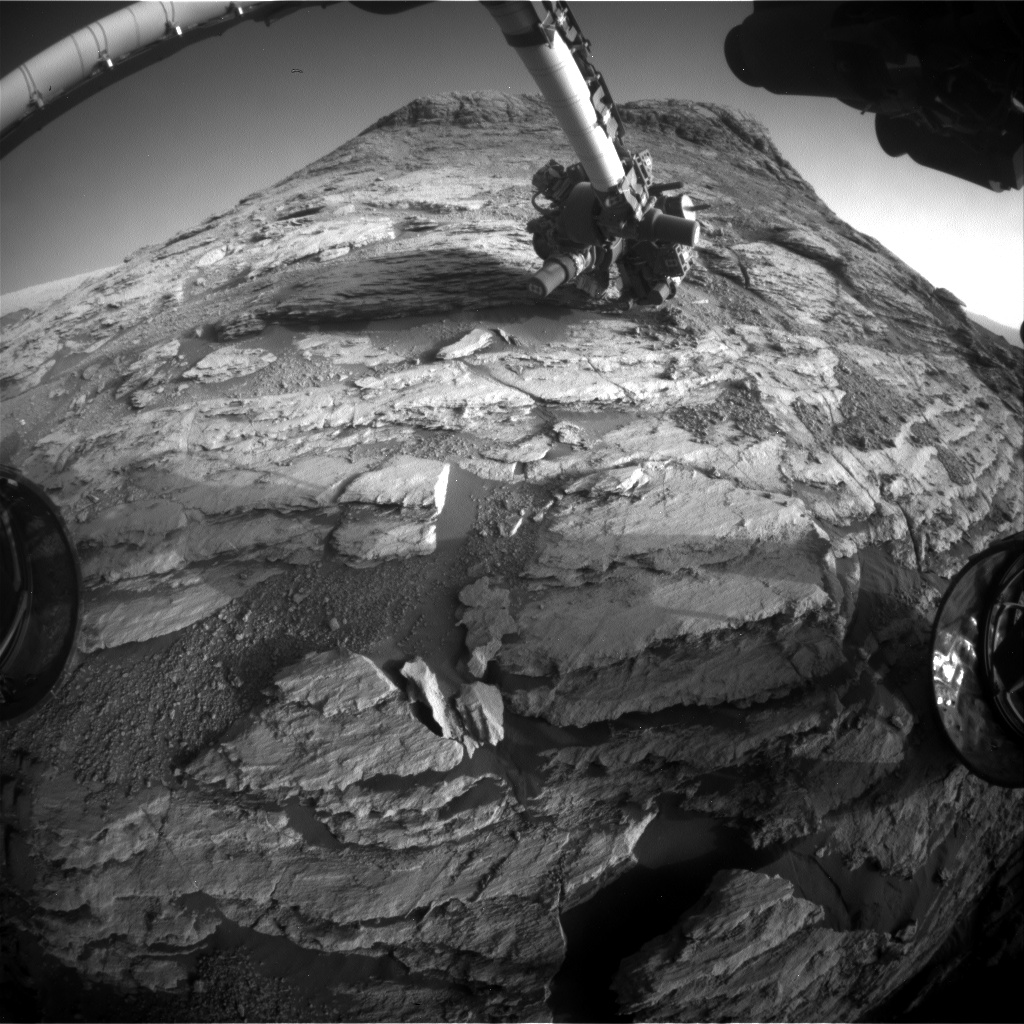 Nasa's Mars rover Curiosity acquired this image using its Front Hazard Avoidance Camera (Front Hazcam) on Sol 2583, at drive 1626, site number 77