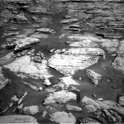 Nasa's Mars rover Curiosity acquired this image using its Left Navigation Camera on Sol 2586, at drive 1680, site number 77