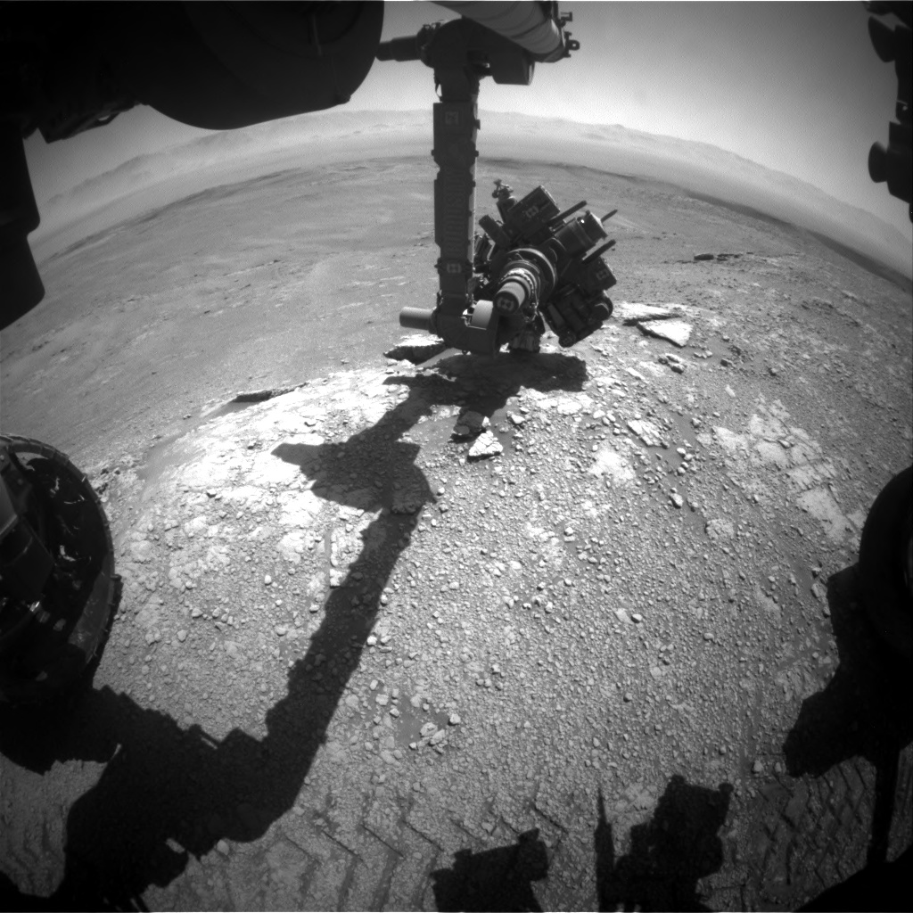 Nasa's Mars rover Curiosity acquired this image using its Front Hazard Avoidance Camera (Front Hazcam) on Sol 2590, at drive 2038, site number 77