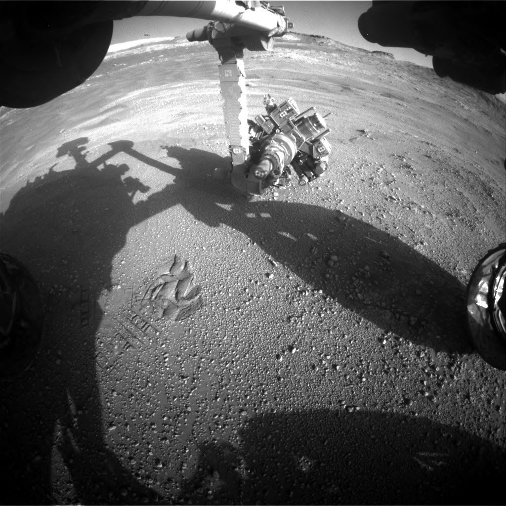 Nasa's Mars rover Curiosity acquired this image using its Front Hazard Avoidance Camera (Front Hazcam) on Sol 2594, at drive 2540, site number 77