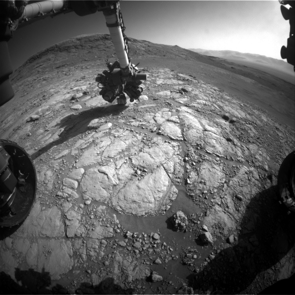 Nasa's Mars rover Curiosity acquired this image using its Front Hazard Avoidance Camera (Front Hazcam) on Sol 2597, at drive 2786, site number 77