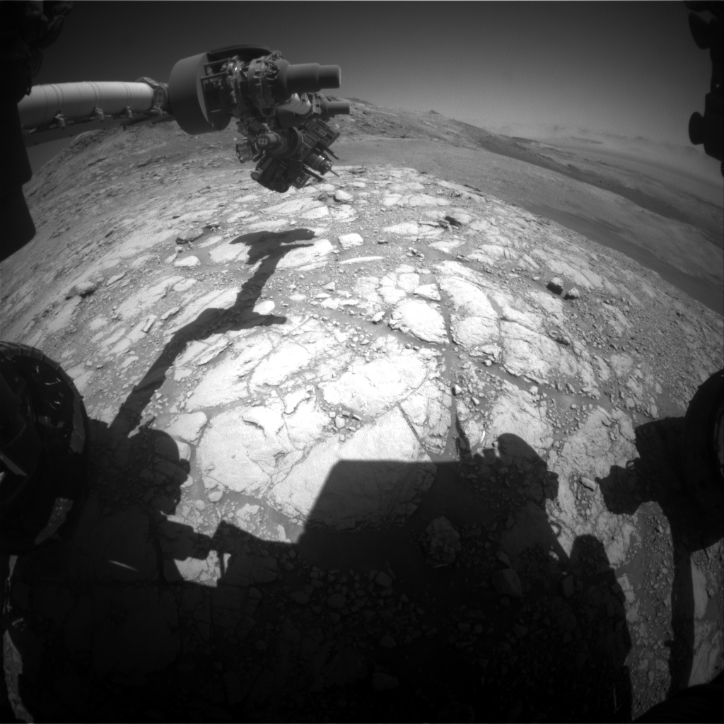 Nasa's Mars rover Curiosity acquired this image using its Front Hazard Avoidance Camera (Front Hazcam) on Sol 2600, at drive 2786, site number 77