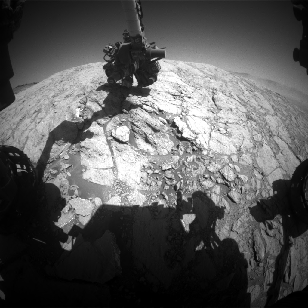 Nasa's Mars rover Curiosity acquired this image using its Front Hazard Avoidance Camera (Front Hazcam) on Sol 2613, at drive 486, site number 78