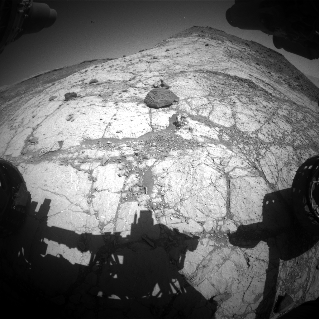 Nasa's Mars rover Curiosity acquired this image using its Front Hazard Avoidance Camera (Front Hazcam) on Sol 2618, at drive 1002, site number 78