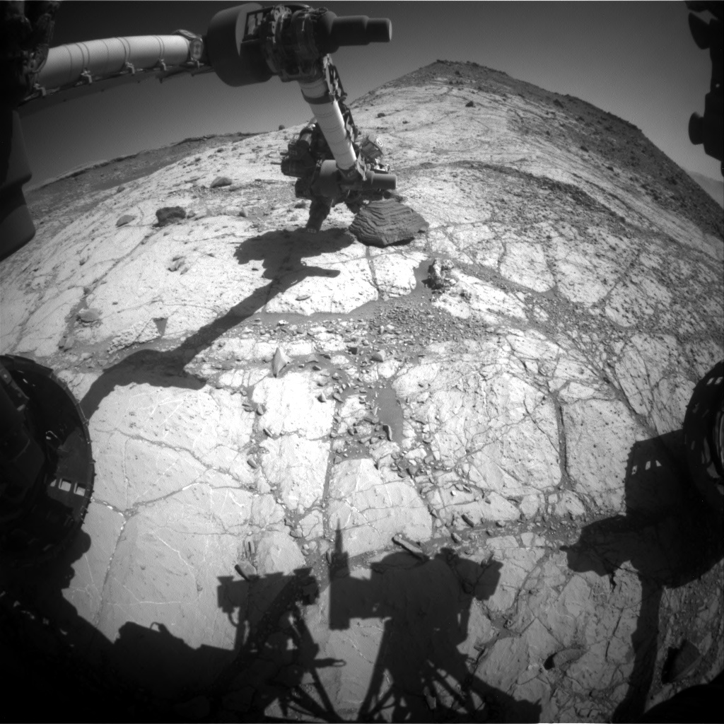 Nasa's Mars rover Curiosity acquired this image using its Front Hazard Avoidance Camera (Front Hazcam) on Sol 2632, at drive 1002, site number 78