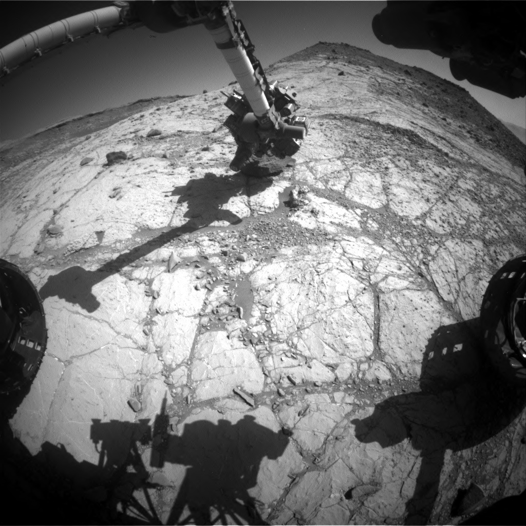 Nasa's Mars rover Curiosity acquired this image using its Front Hazard Avoidance Camera (Front Hazcam) on Sol 2632, at drive 1002, site number 78