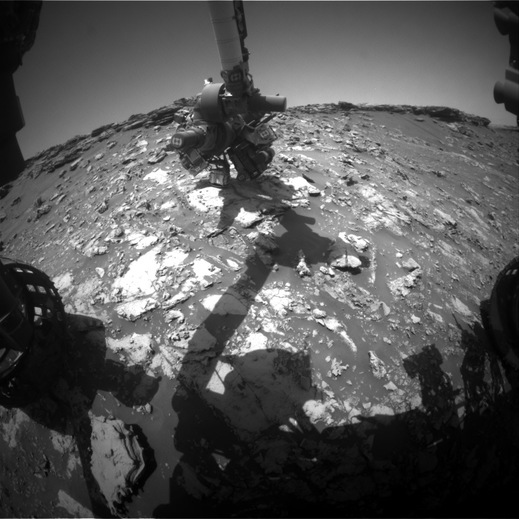 Nasa's Mars rover Curiosity acquired this image using its Front Hazard Avoidance Camera (Front Hazcam) on Sol 2663, at drive 2858, site number 78