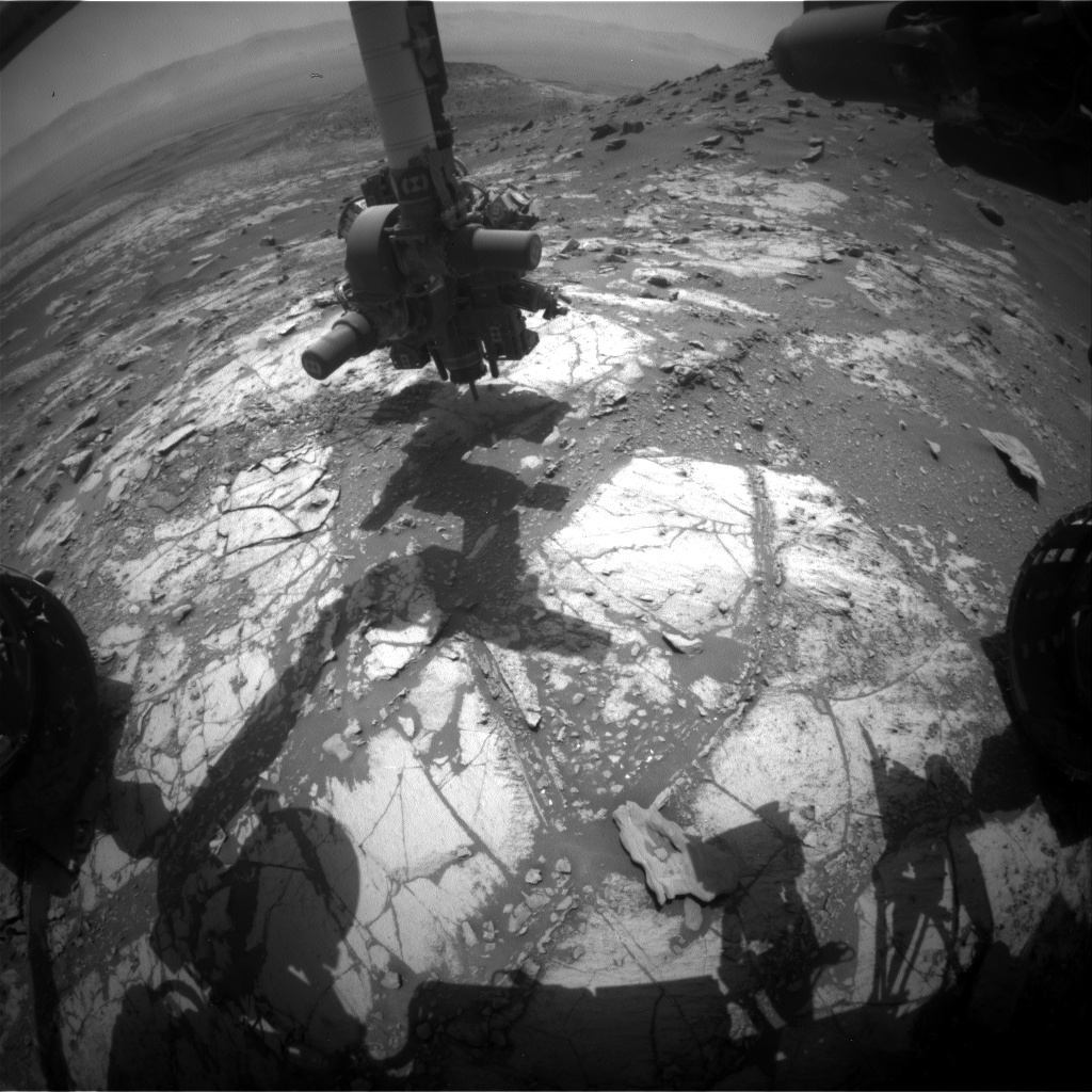 Nasa's Mars rover Curiosity acquired this image using its Front Hazard Avoidance Camera (Front Hazcam) on Sol 2665, at drive 0, site number 79
