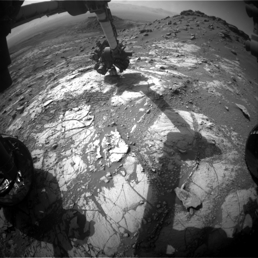 Nasa's Mars rover Curiosity acquired this image using its Front Hazard Avoidance Camera (Front Hazcam) on Sol 2667, at drive 0, site number 79