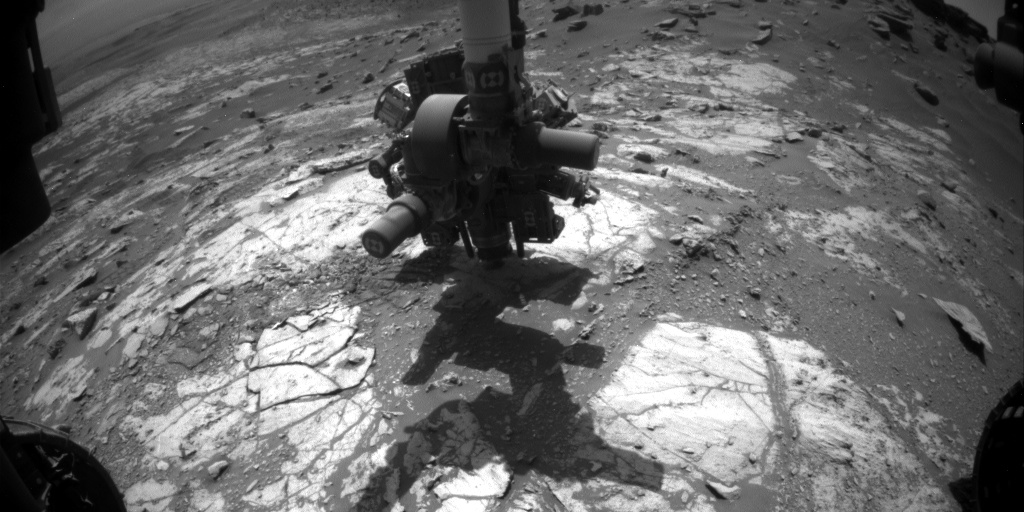 Nasa's Mars rover Curiosity acquired this image using its Front Hazard Avoidance Camera (Front Hazcam) on Sol 2668, at drive 0, site number 79