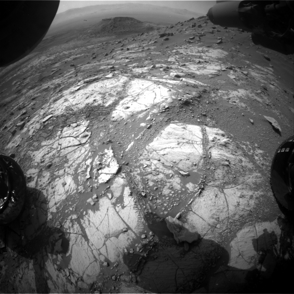 Nasa's Mars rover Curiosity acquired this image using its Front Hazard Avoidance Camera (Front Hazcam) on Sol 2669, at drive 0, site number 79