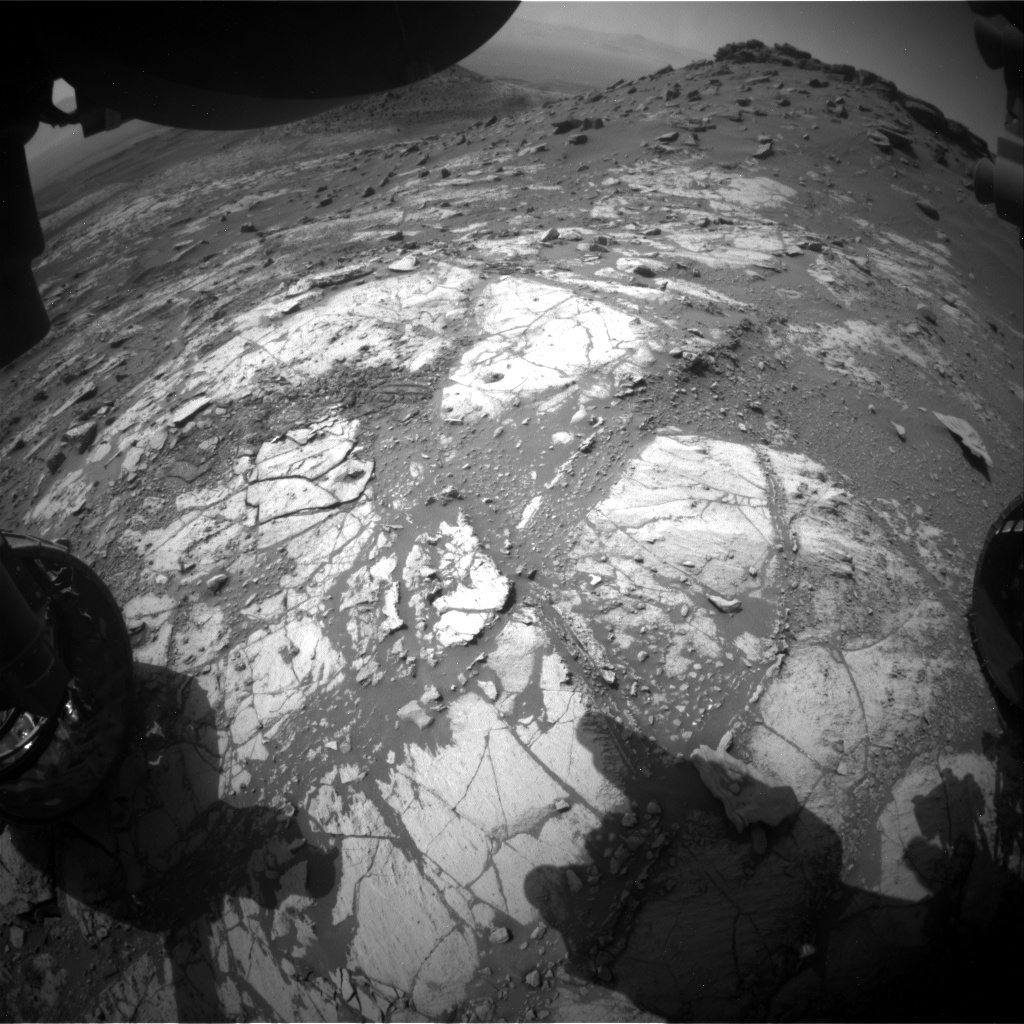Nasa's Mars rover Curiosity acquired this image using its Front Hazard Avoidance Camera (Front Hazcam) on Sol 2671, at drive 0, site number 79