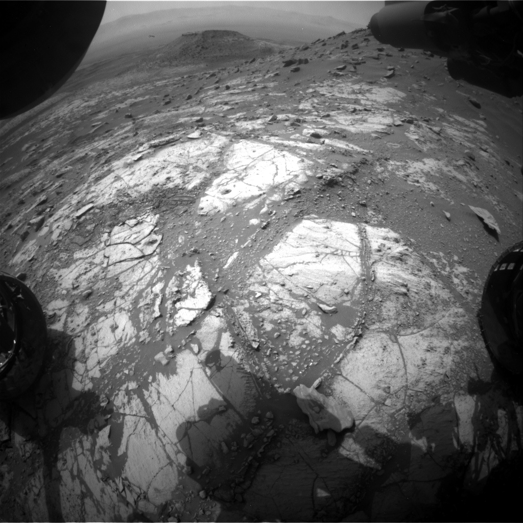 Nasa's Mars rover Curiosity acquired this image using its Front Hazard Avoidance Camera (Front Hazcam) on Sol 2672, at drive 0, site number 79