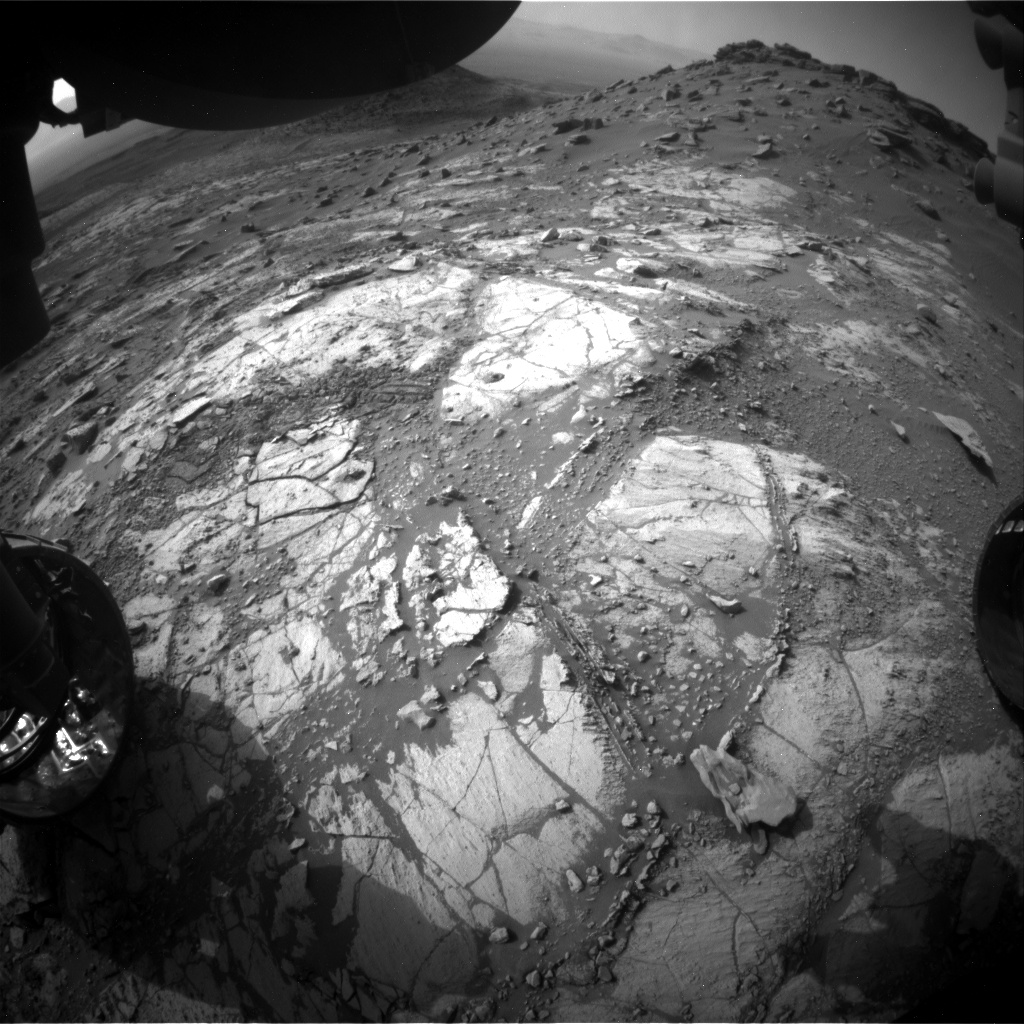 Nasa's Mars rover Curiosity acquired this image using its Front Hazard Avoidance Camera (Front Hazcam) on Sol 2673, at drive 0, site number 79