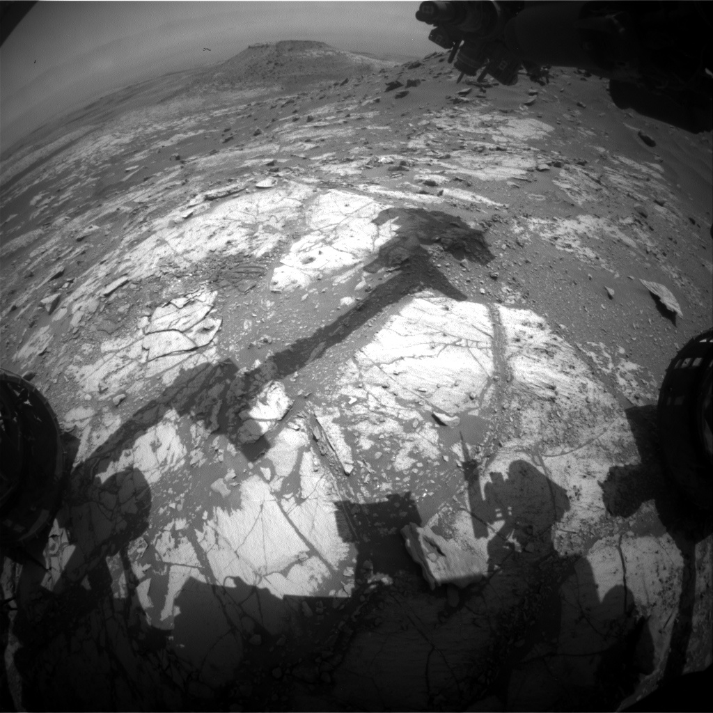 Nasa's Mars rover Curiosity acquired this image using its Front Hazard Avoidance Camera (Front Hazcam) on Sol 2677, at drive 0, site number 79